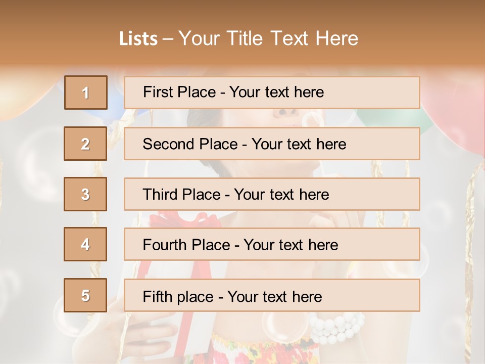 Portrait Glamour Cheerful PowerPoint Template