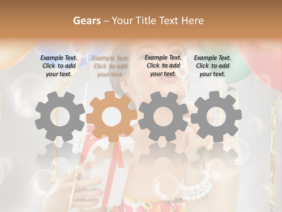 Portrait Glamour Cheerful PowerPoint Template