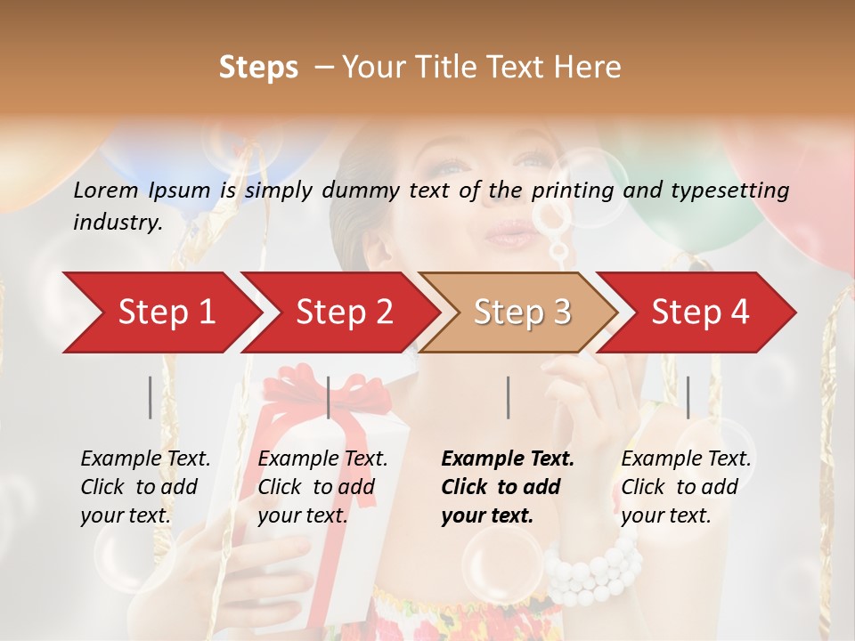 Portrait Glamour Cheerful PowerPoint Template