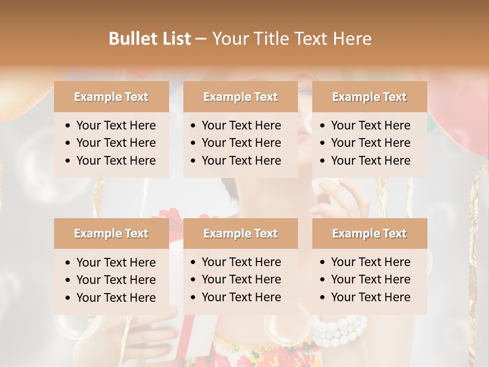 Portrait Glamour Cheerful PowerPoint Template