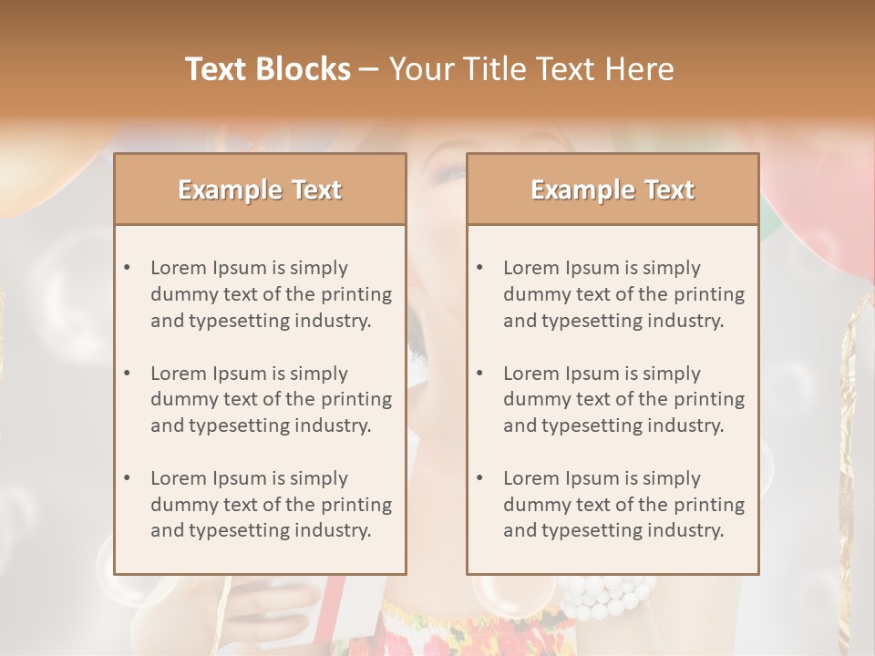 Portrait Glamour Cheerful PowerPoint Template