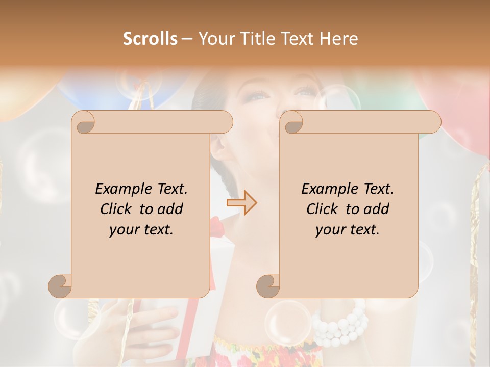 Portrait Glamour Cheerful PowerPoint Template