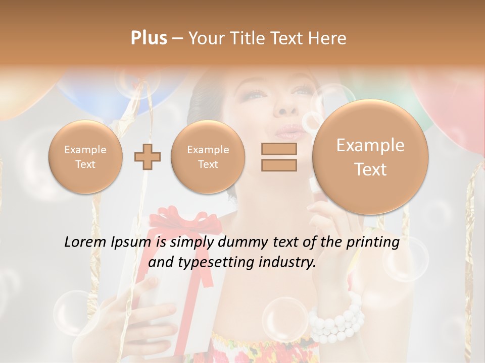 Portrait Glamour Cheerful PowerPoint Template