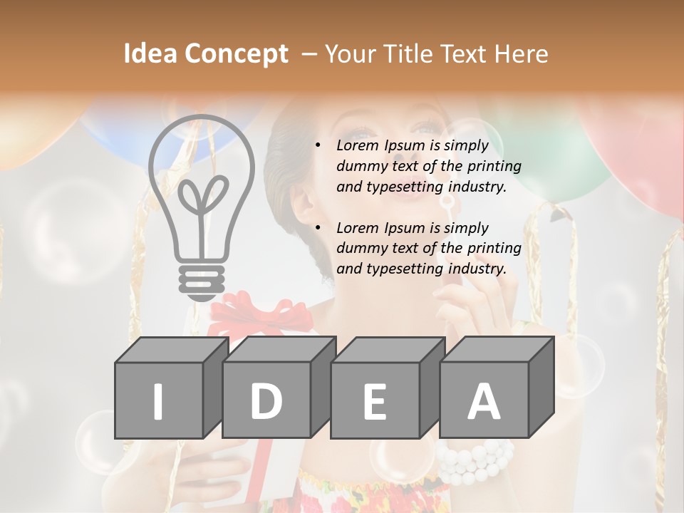 Portrait Glamour Cheerful PowerPoint Template