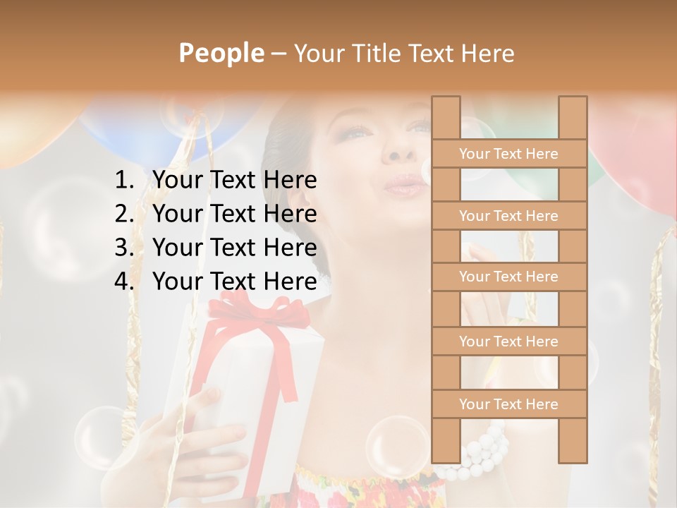 Portrait Glamour Cheerful PowerPoint Template