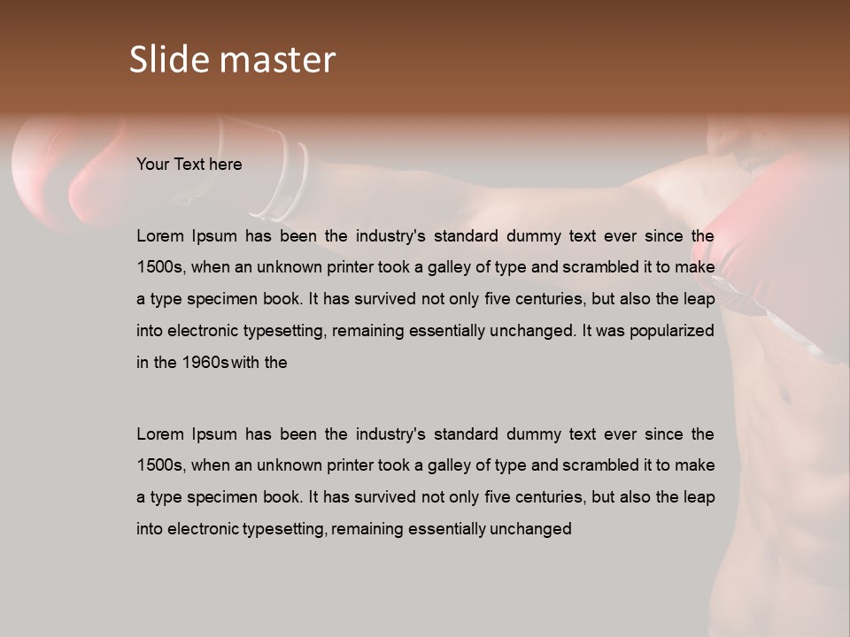 Caucasian Gloves Training PowerPoint Template