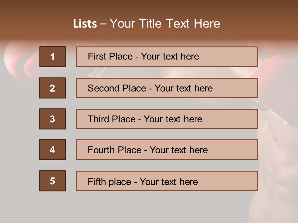 Caucasian Gloves Training PowerPoint Template