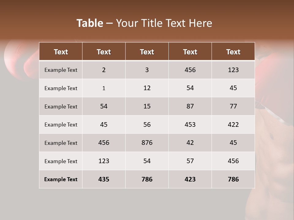 Caucasian Gloves Training PowerPoint Template
