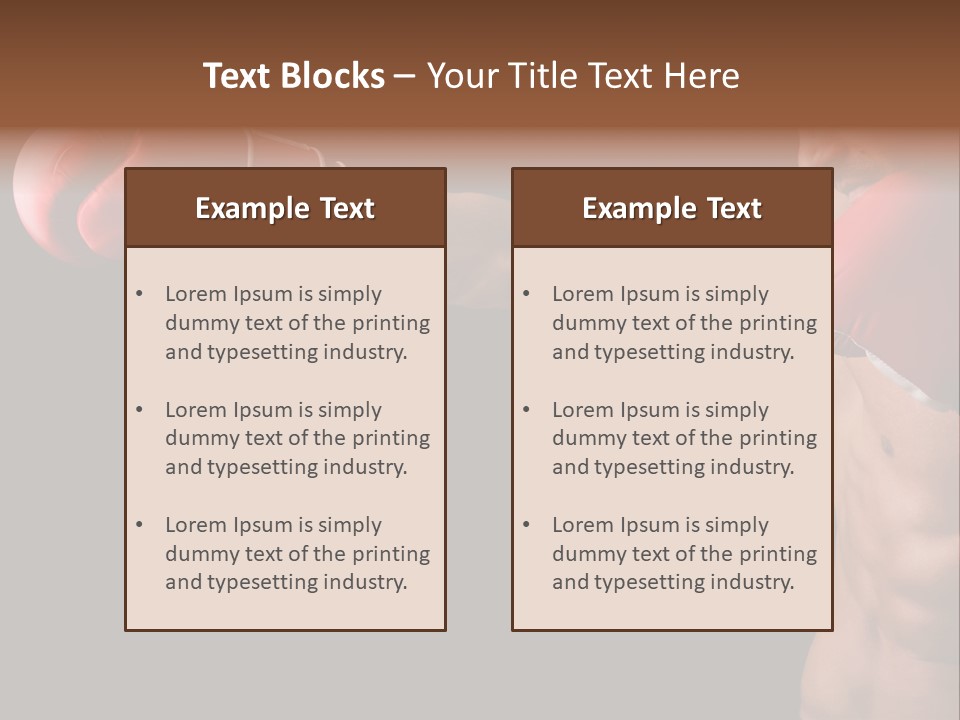 Caucasian Gloves Training PowerPoint Template