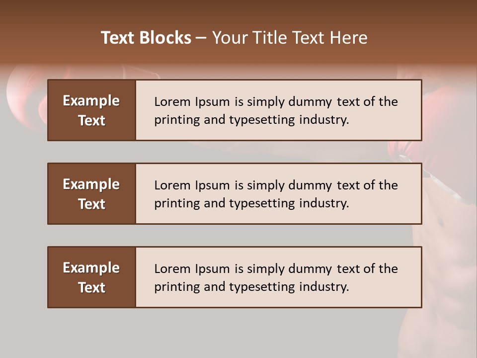 Caucasian Gloves Training PowerPoint Template