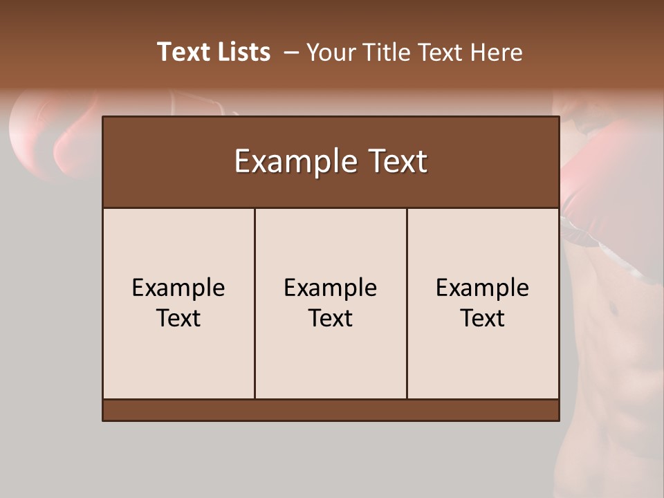 Caucasian Gloves Training PowerPoint Template