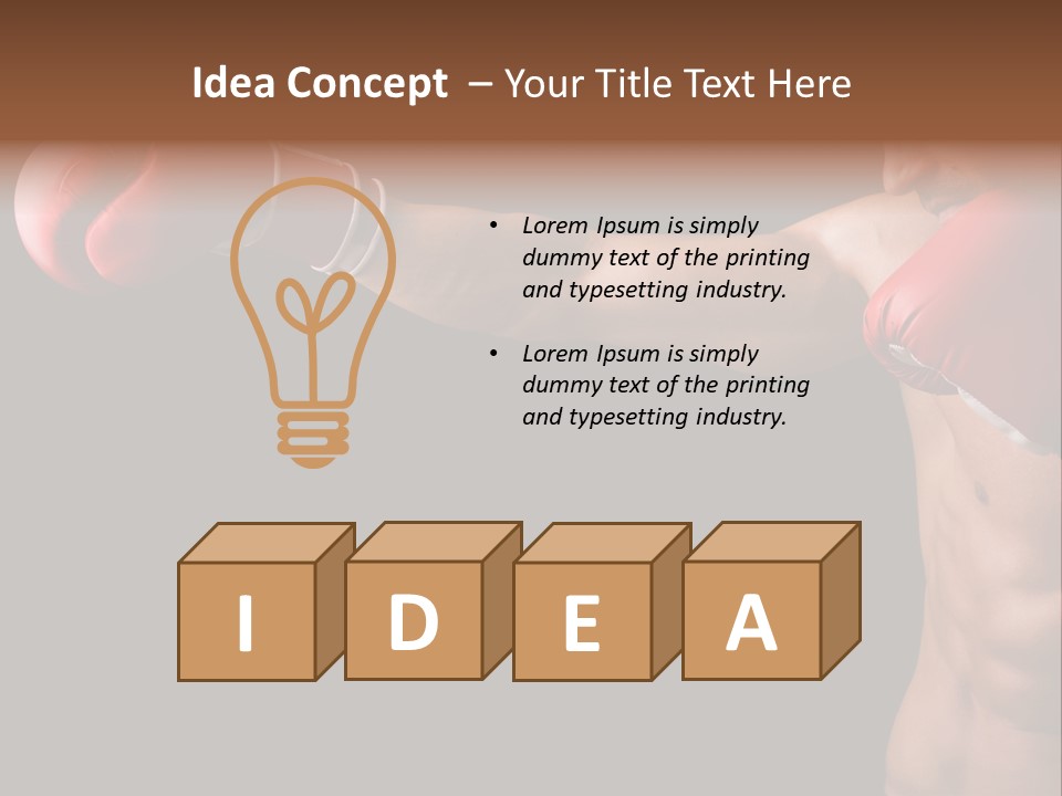 Caucasian Gloves Training PowerPoint Template