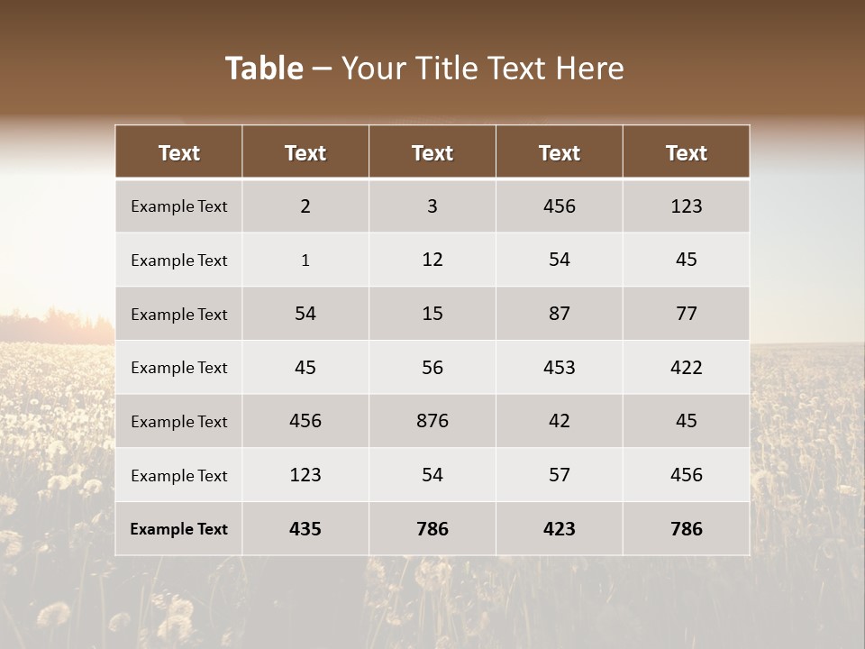 Active Field Flower PowerPoint Template