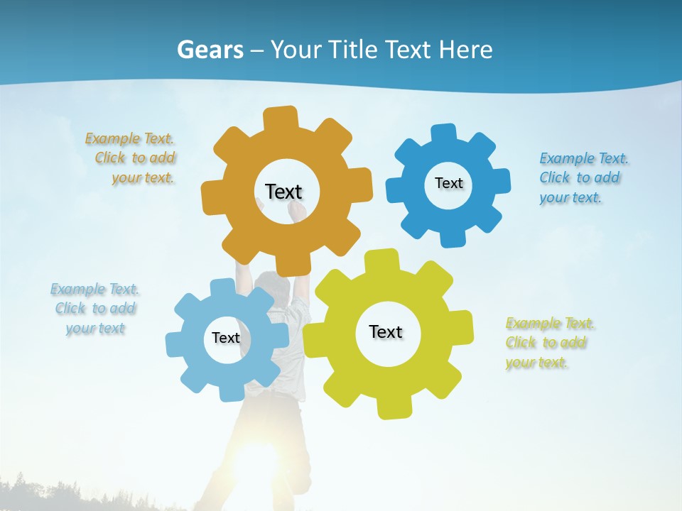 Speed Standing Blue PowerPoint Template