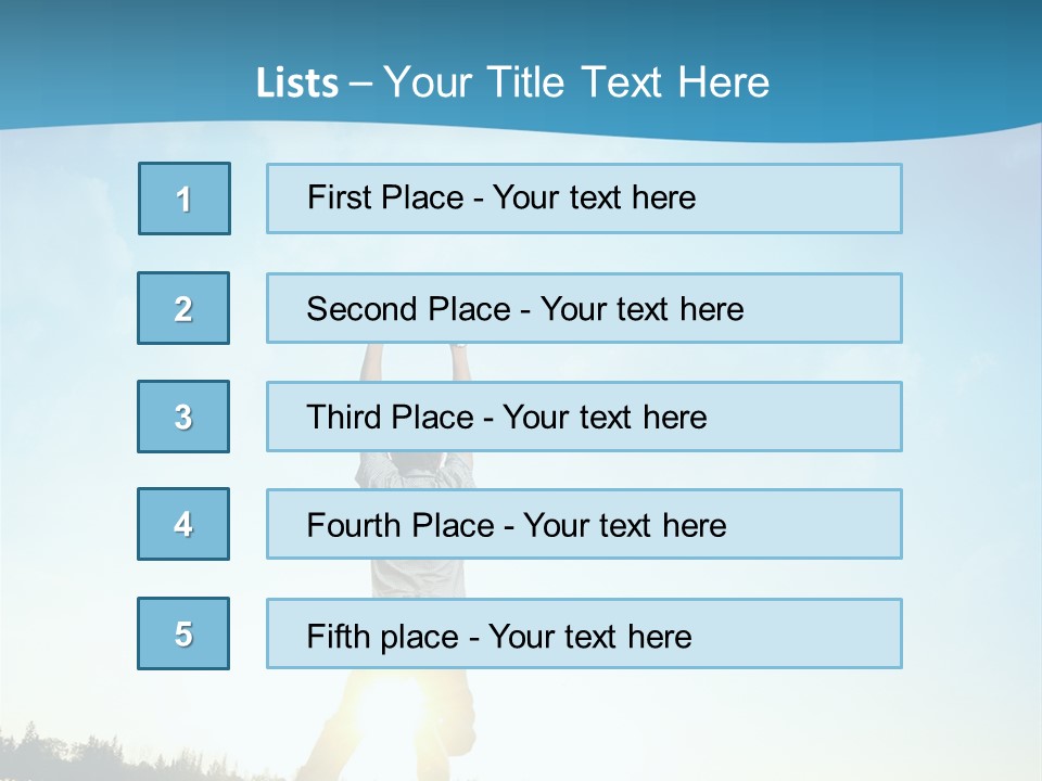 Speed Standing Blue PowerPoint Template