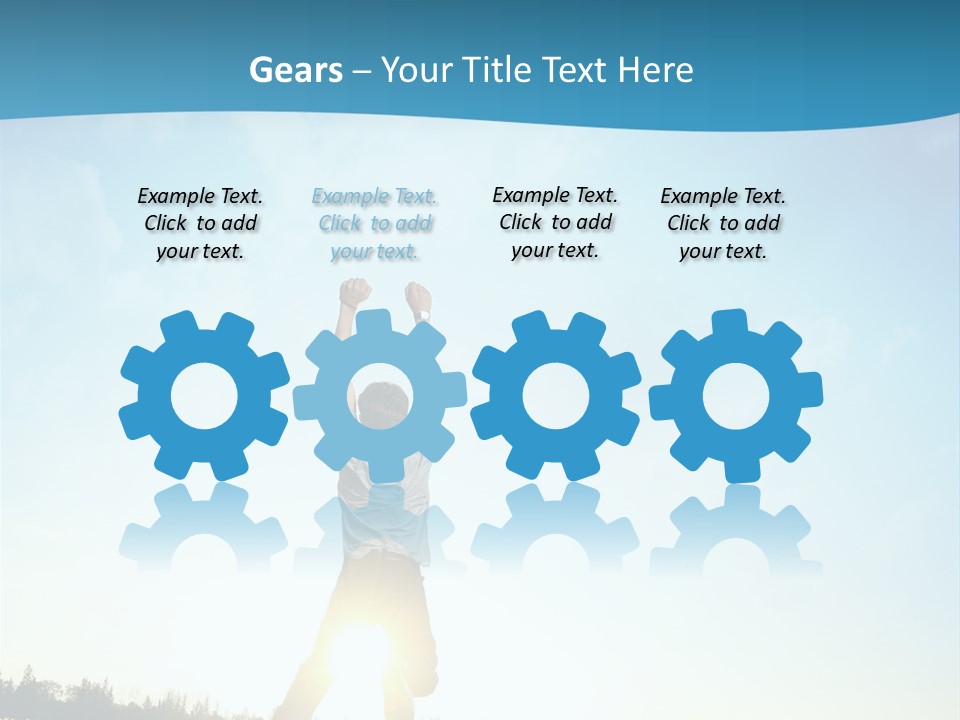 Speed Standing Blue PowerPoint Template