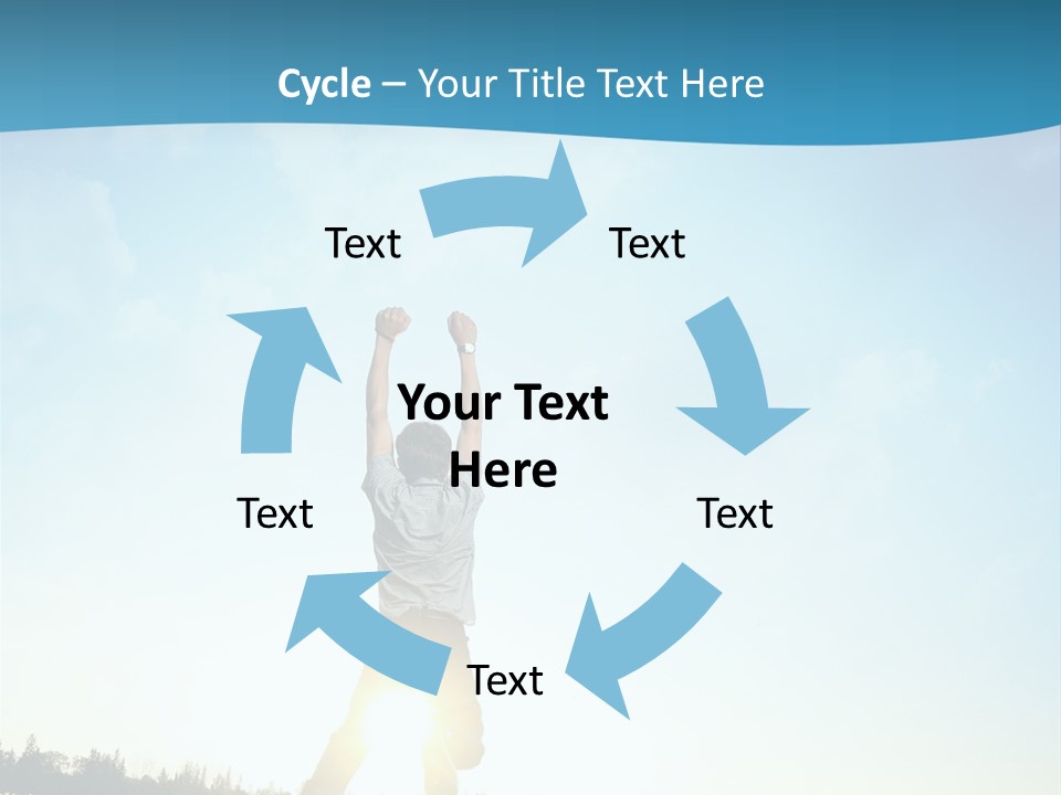 Speed Standing Blue PowerPoint Template