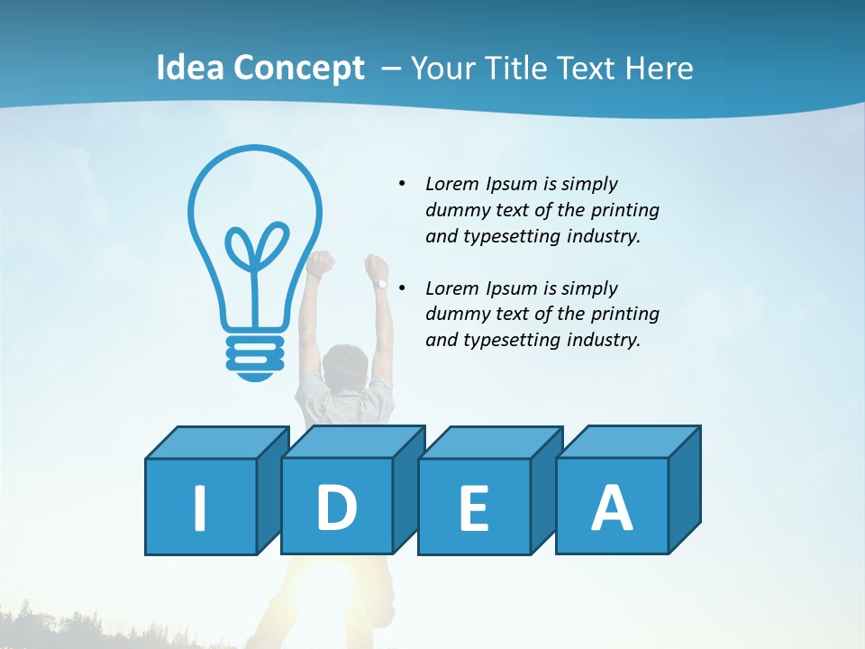 Speed Standing Blue PowerPoint Template