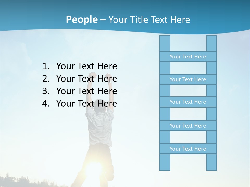 Speed Standing Blue PowerPoint Template