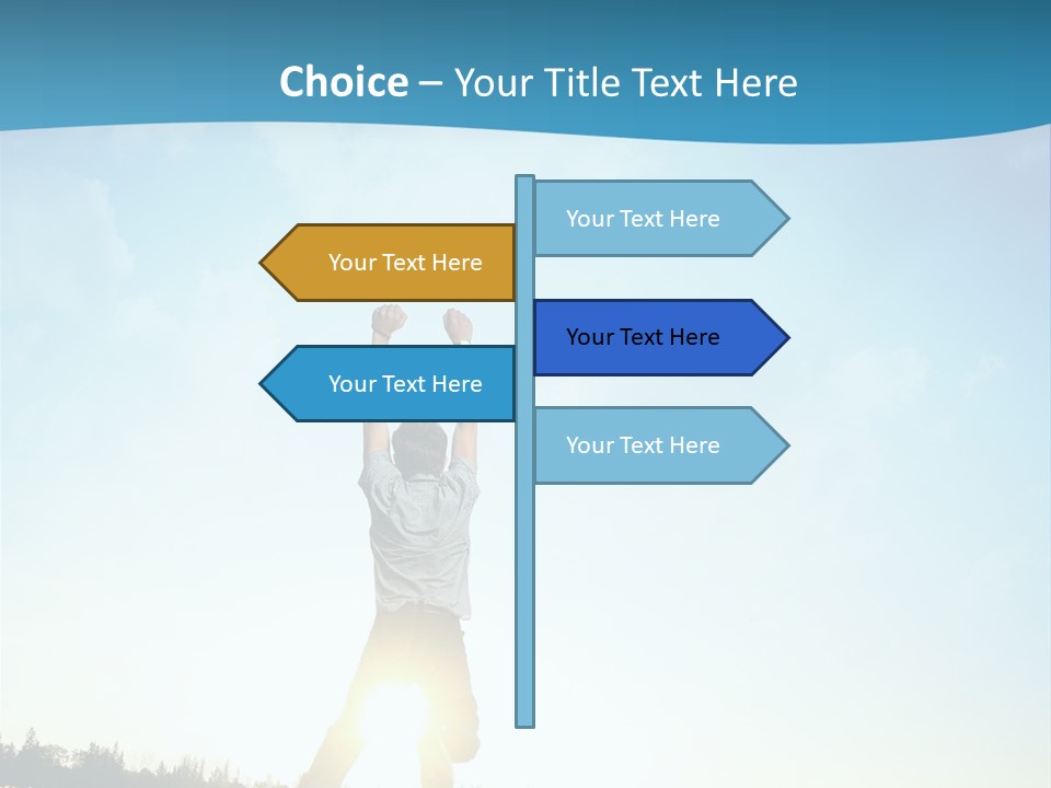 Speed Standing Blue PowerPoint Template