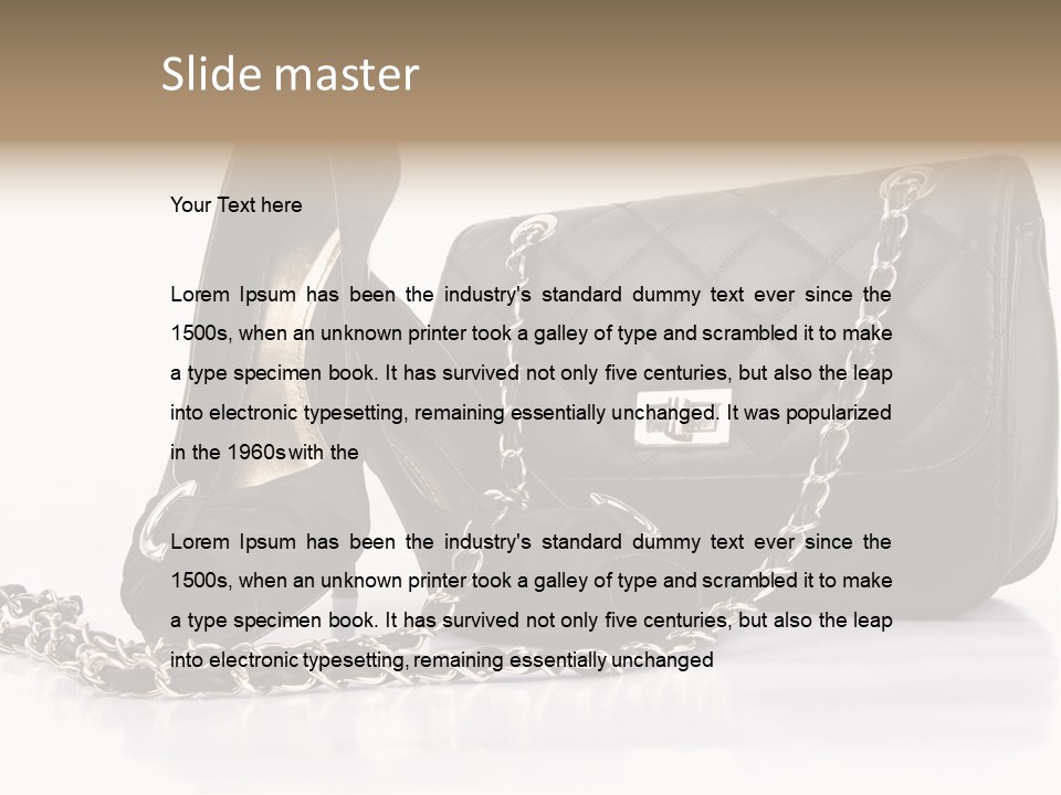 White Leg Heels PowerPoint Template