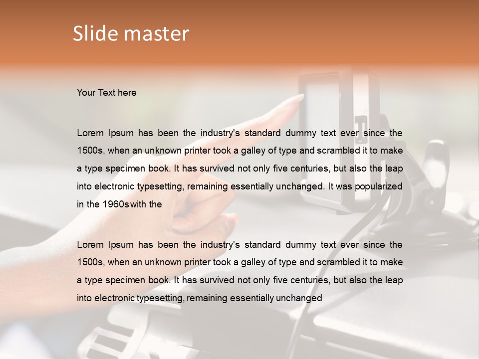 Positioning Drive Destination PowerPoint Template