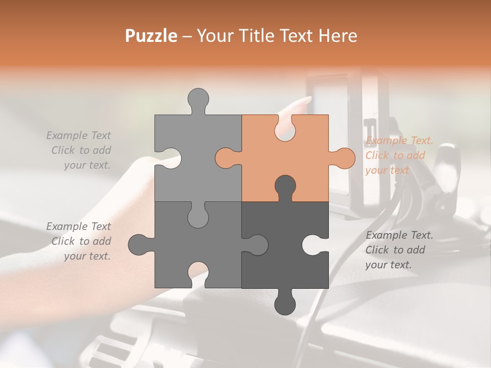 Positioning Drive Destination PowerPoint Template
