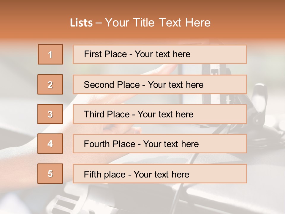 Positioning Drive Destination PowerPoint Template