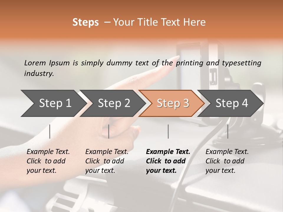 Positioning Drive Destination PowerPoint Template