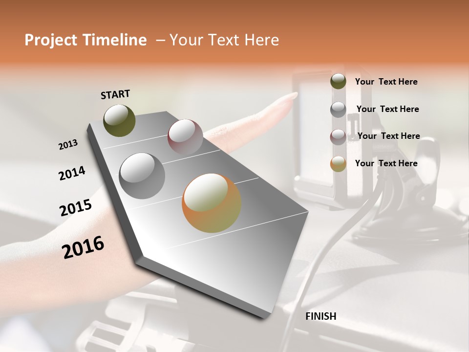 Positioning Drive Destination PowerPoint Template