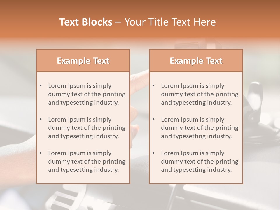 Positioning Drive Destination PowerPoint Template