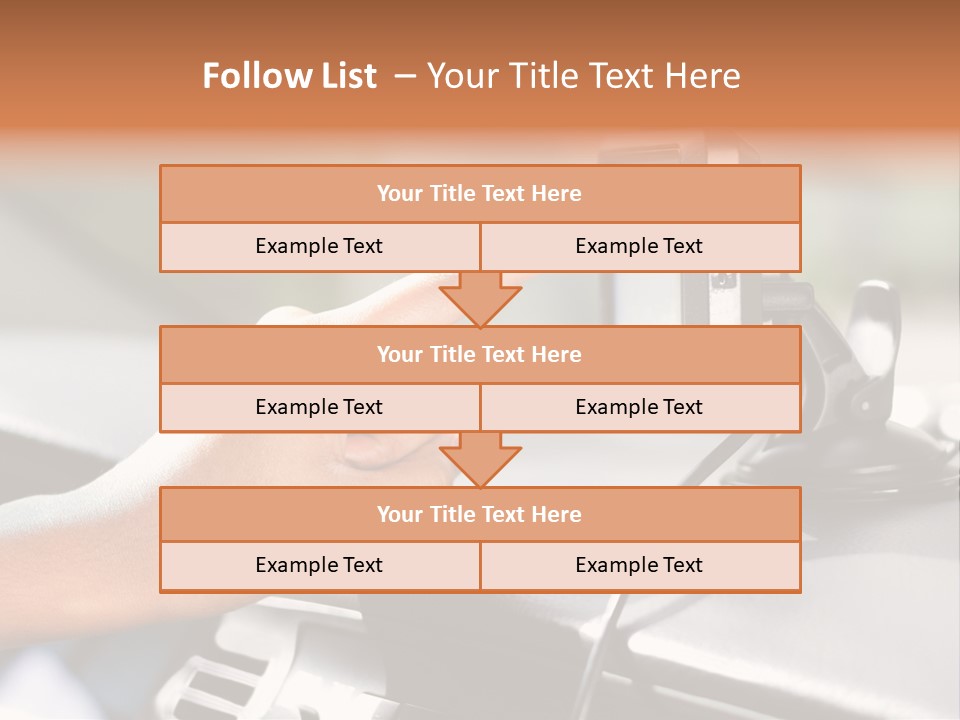 Positioning Drive Destination PowerPoint Template