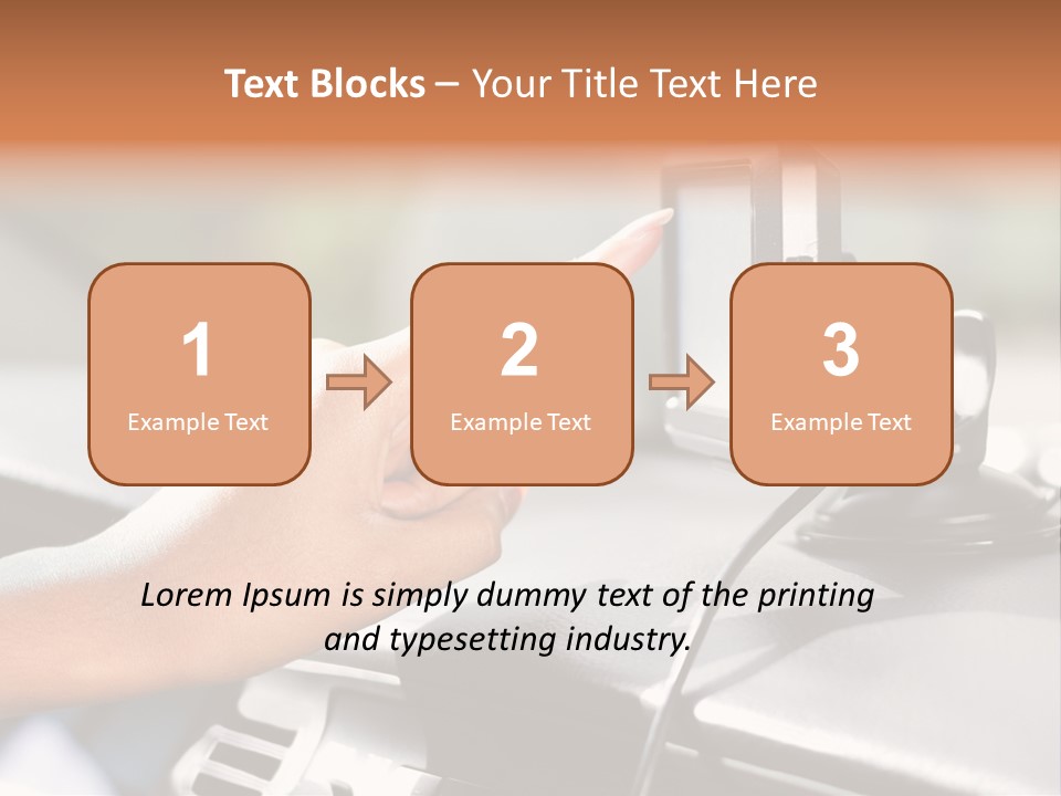 Positioning Drive Destination PowerPoint Template