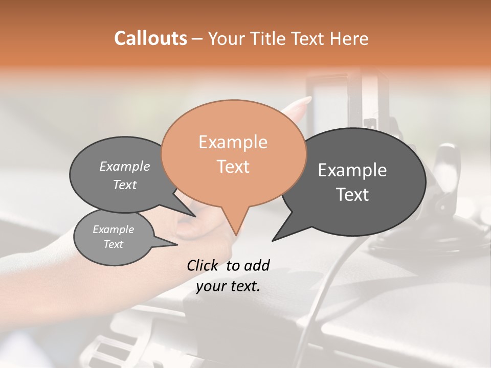 Positioning Drive Destination PowerPoint Template