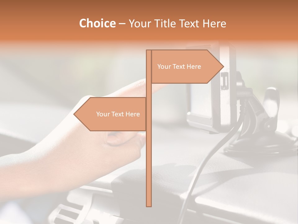 Positioning Drive Destination PowerPoint Template