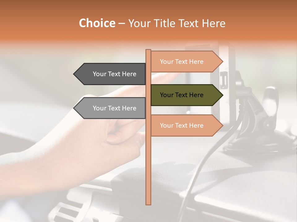 Positioning Drive Destination PowerPoint Template