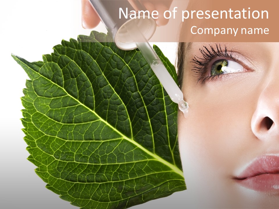 Young Beauty Healthy PowerPoint Template