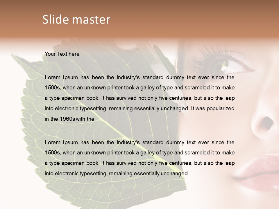 Young Beauty Healthy PowerPoint Template