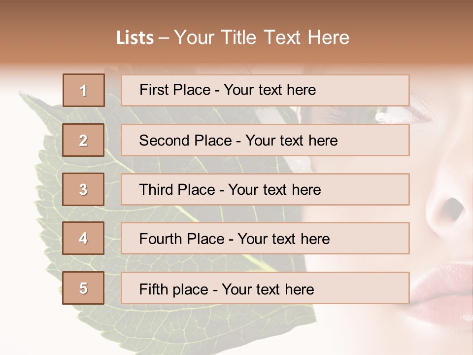 Young Beauty Healthy PowerPoint Template
