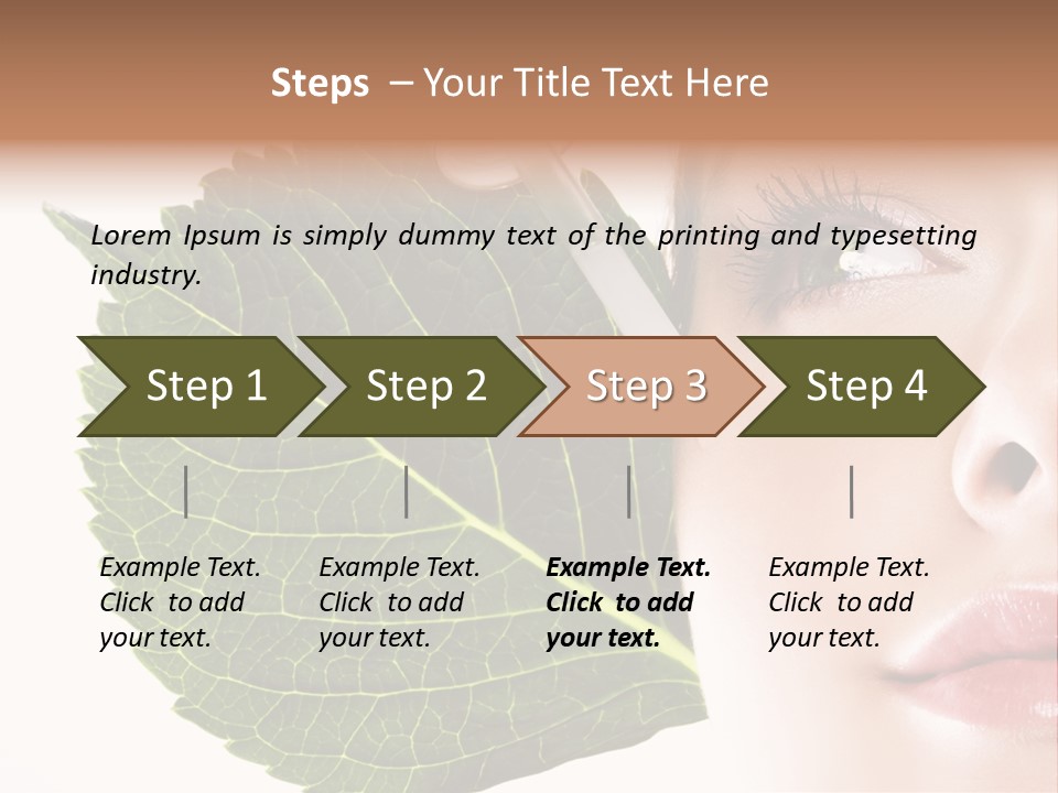 Young Beauty Healthy PowerPoint Template