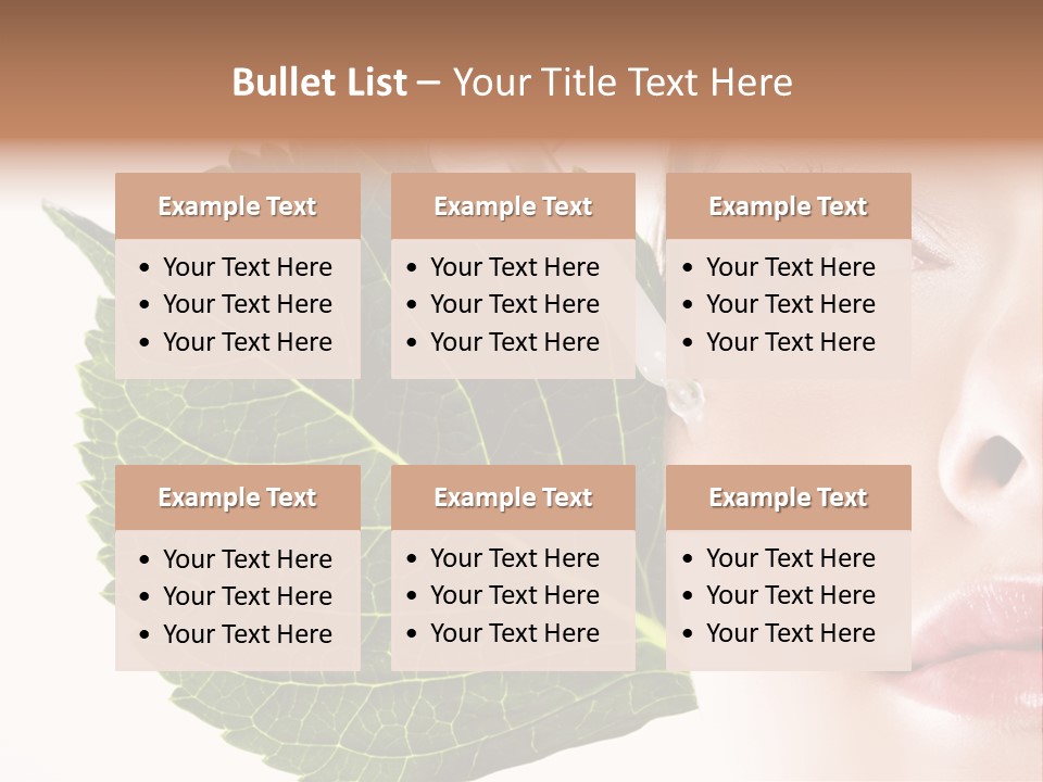 Young Beauty Healthy PowerPoint Template