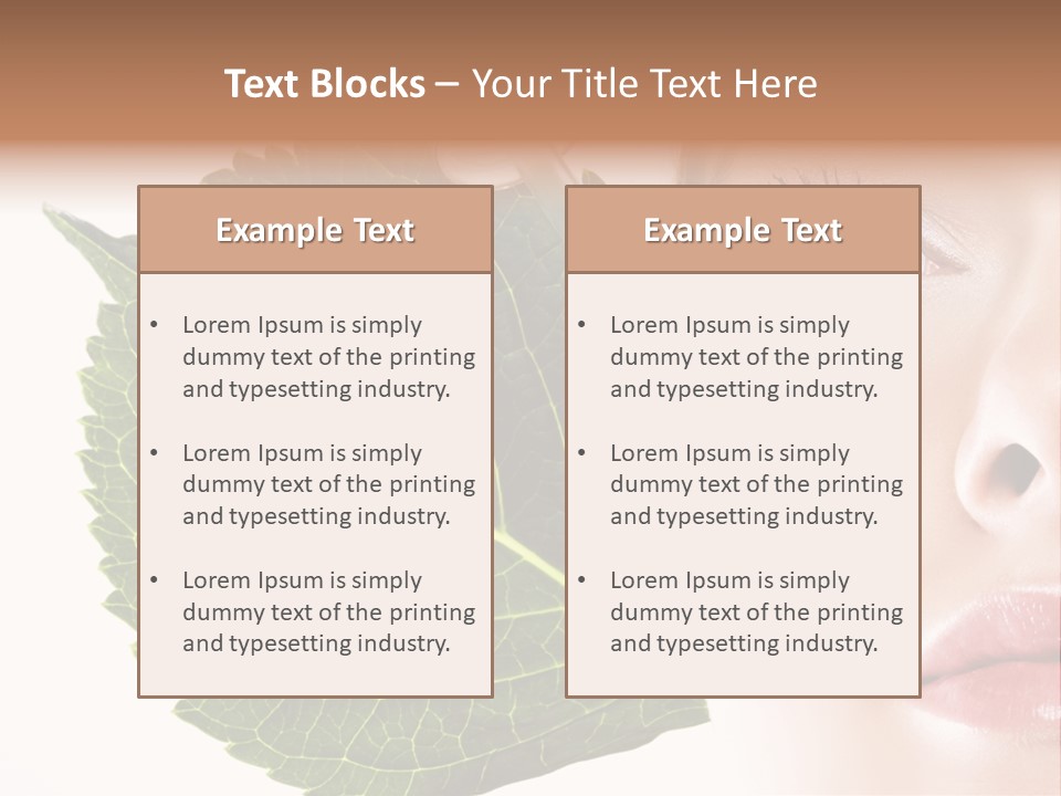 Young Beauty Healthy PowerPoint Template