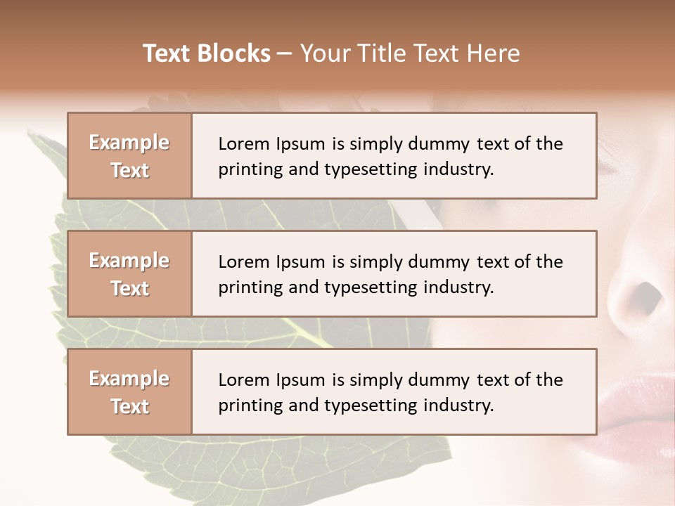 Young Beauty Healthy PowerPoint Template