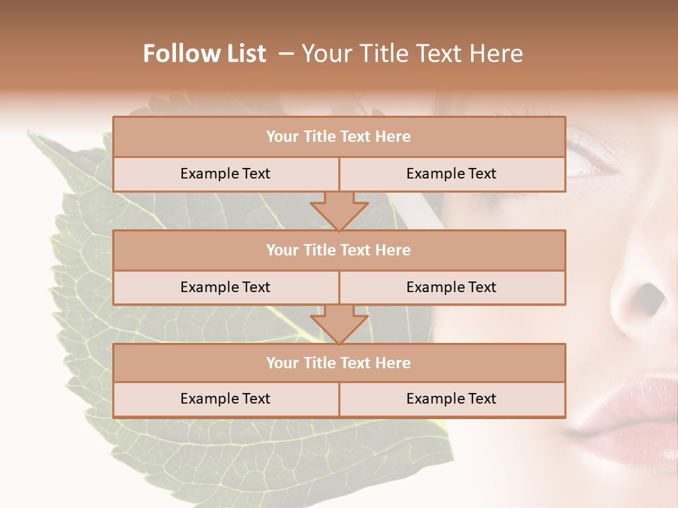 Young Beauty Healthy PowerPoint Template
