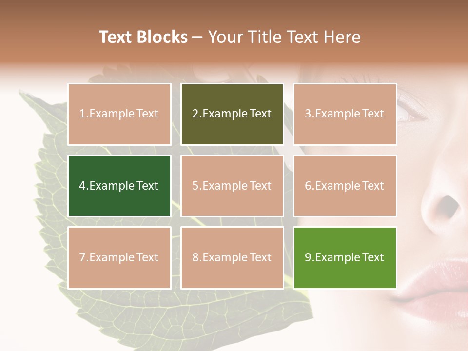 Young Beauty Healthy PowerPoint Template