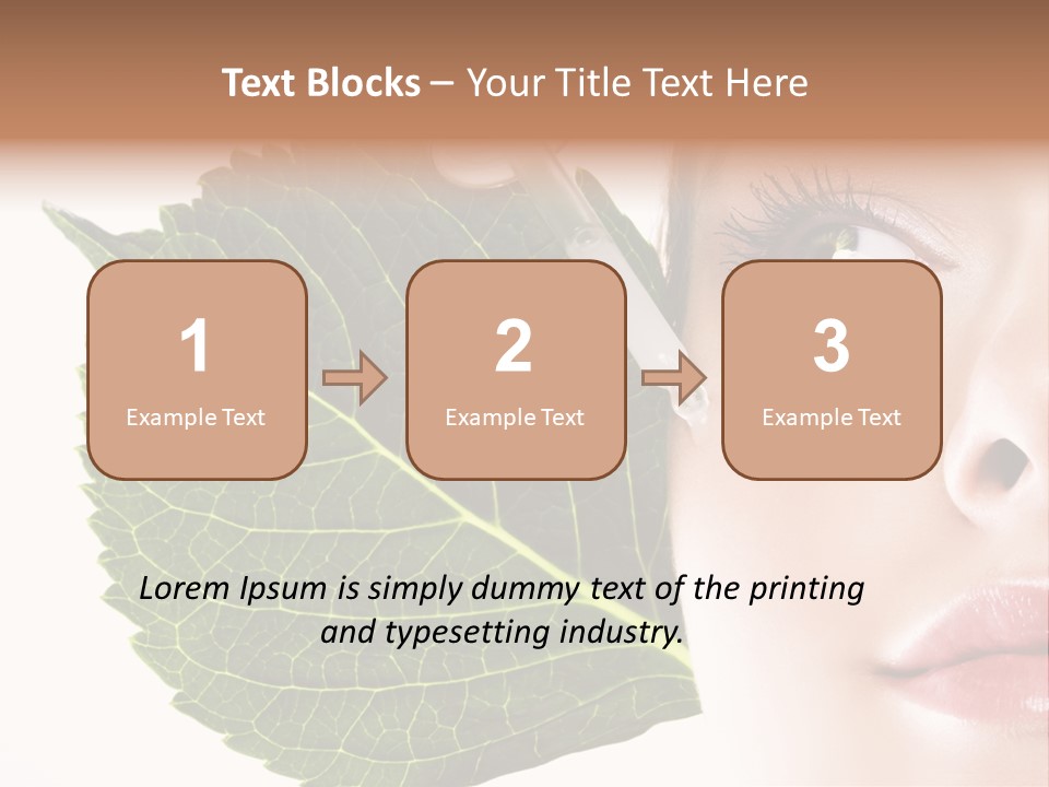Young Beauty Healthy PowerPoint Template