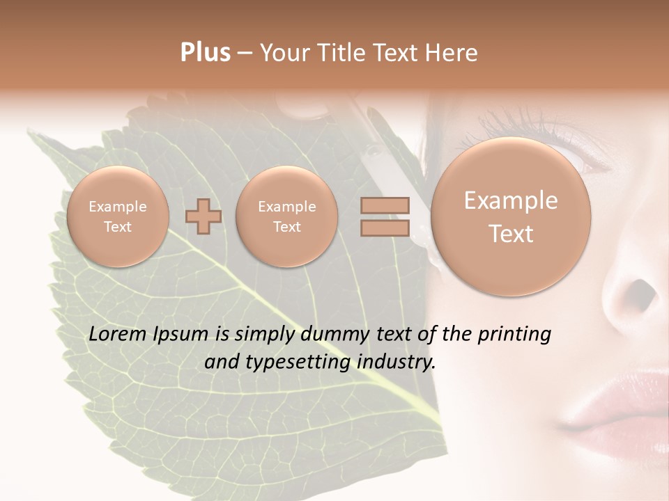 Young Beauty Healthy PowerPoint Template