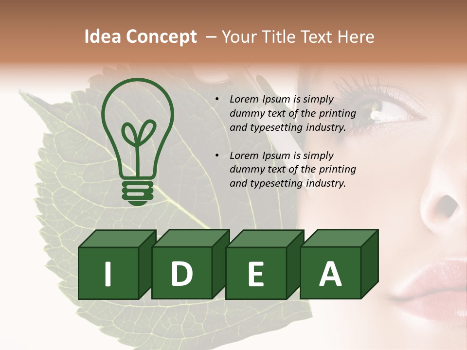 Young Beauty Healthy PowerPoint Template