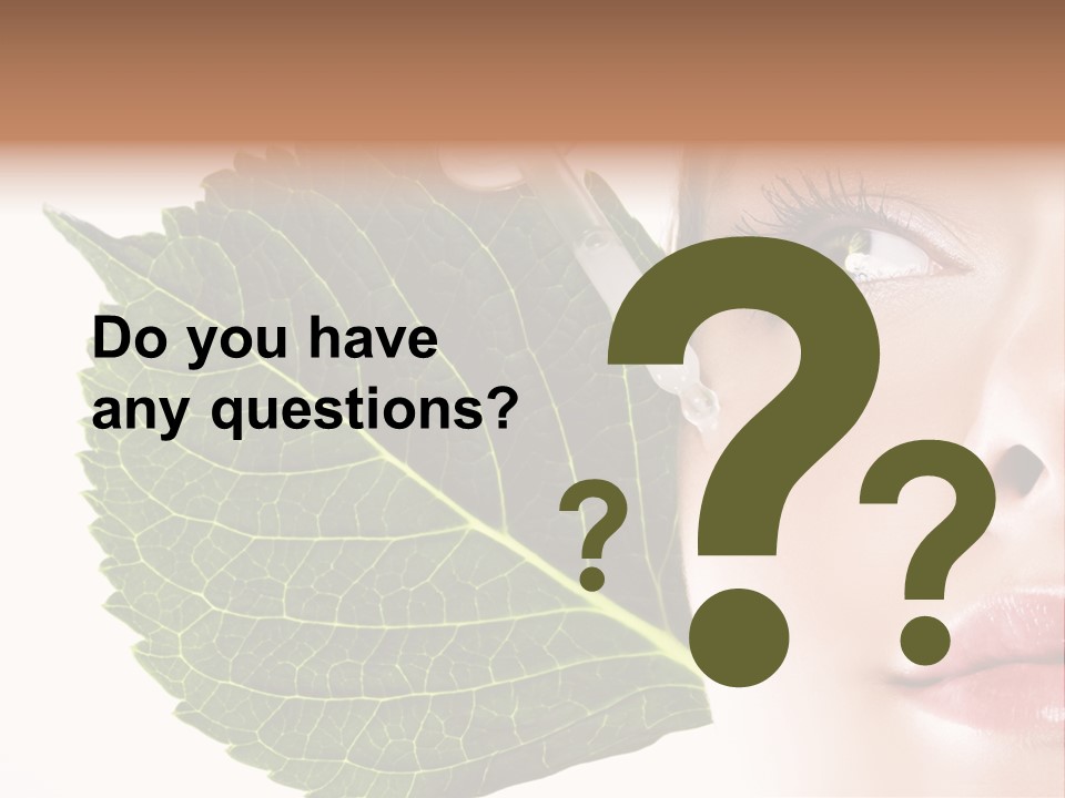 Young Beauty Healthy PowerPoint Template