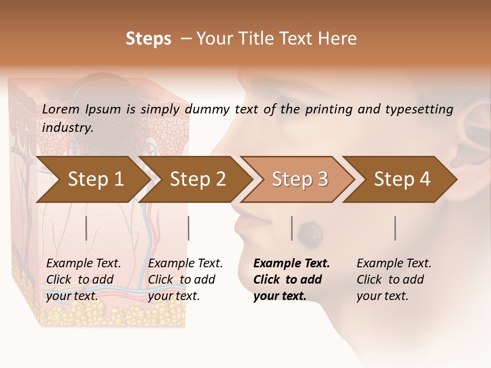 Skin Woman Degeneration PowerPoint Template